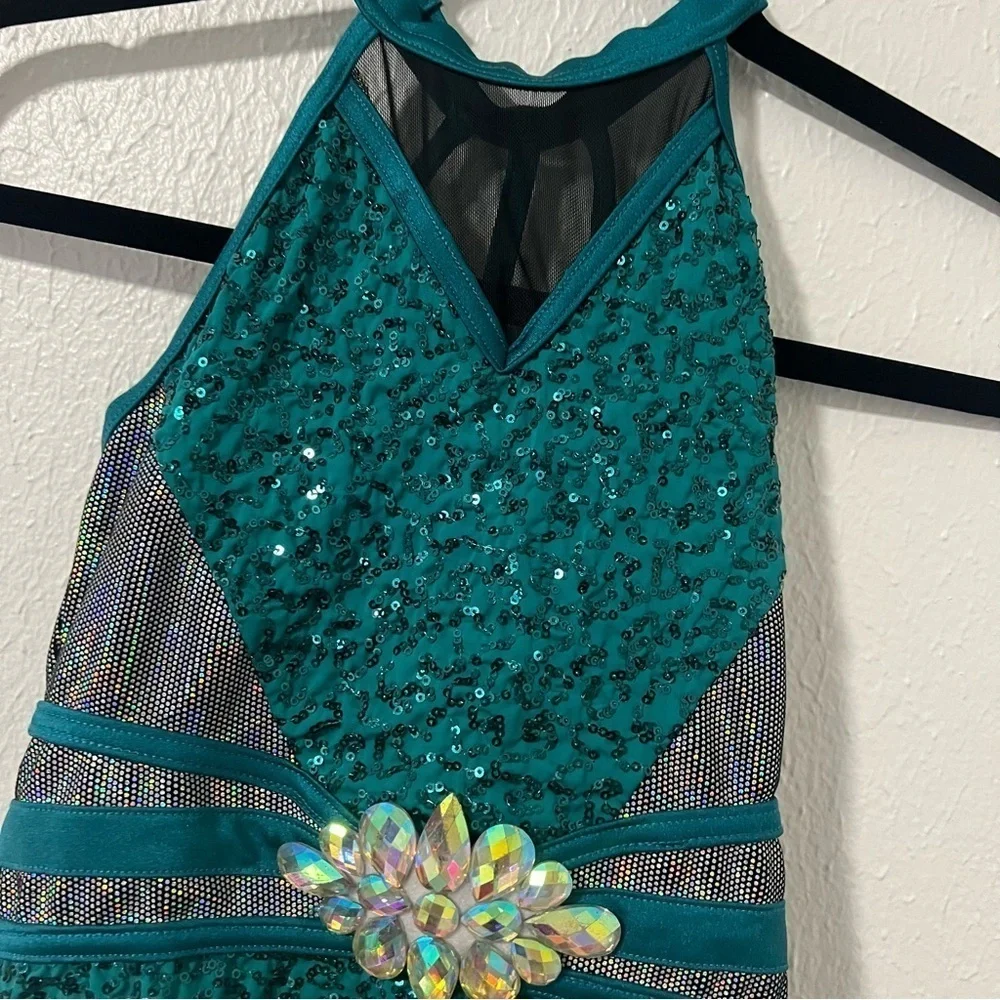 Weissman Like Whoa Dance Costume MC Medium (11-12) 16306 Rhinestone Accents EUC